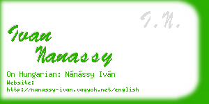ivan nanassy business card